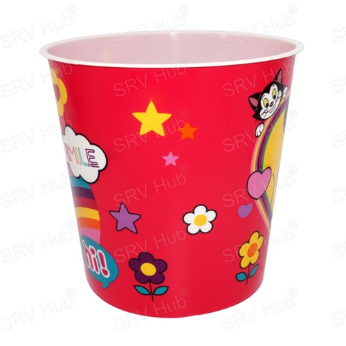 21cm Cartoon Printed Dustbins Home Kitchen Rubbish Waste Storage (5L) Basket Bin - Picture 44 of 58