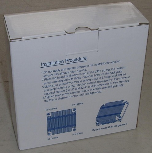 Supermicro SNK-P0037P Passive 1U CPU Heatsink LGA1366 LGA1356 For X9 Series NIB - Picture 4 of 4