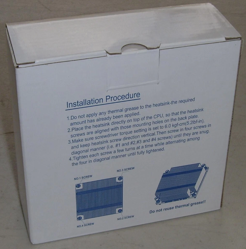 Supermicro SNK-P0037P Passive 1U CPU Heatsink LGA1366 LGA1356 For X9 Series NIB - Image 4 of 4
