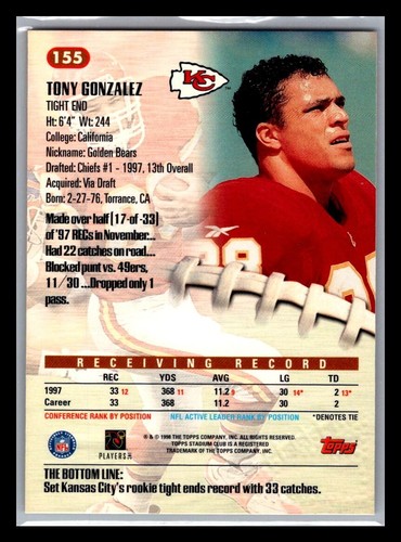1998 Topps Stadium Club Football # 1 - 195 - Pick Your Card! - Picture 310 of 388