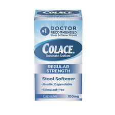 Docusate Sodium Regular Strength Stool Softener 100 Mg 60 Caps By Colace
