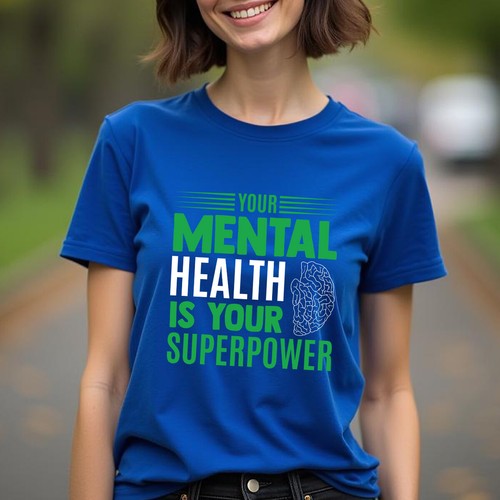 Camiseta de mujer Mental Health Is Your Superpower Awareness Top Ansiedad Regalo #MHA - Imagen 11 de 34
