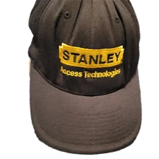 Stanley Tools Baseball Dad Cap Black Yellow L FlexFit Workwear Access Tech Logo