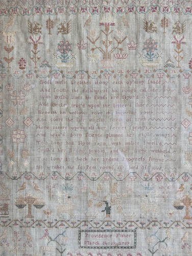 18th Century 1789 Sampler Antique Textile Very Early - Picture 5 of 7