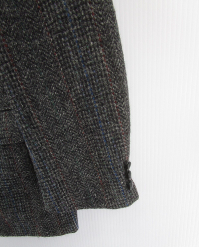 VINTAGE Harris Tweed Sport Coat Men 42 Gray Blazer Handwoven Scottish Tweed * - Picture 3 of 15