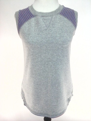 ADIDAS Tank Top Logo Sleeveless Sweatshirt Gray Multi Womens S RARE SAMPLE - Picture 3 of 6