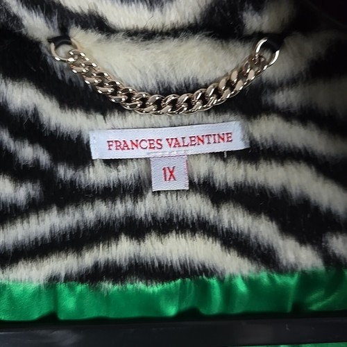 Abrigo Coche FRANCES VALENTINE Tuckernuck Sedgwick en Blanco y Negro Cebra Talla 1X - Imagen 13 de 15