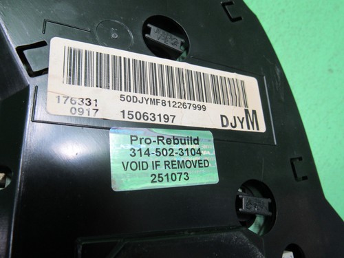 01-04 BLAZER S-10 SONOMA INSTRUMENT GAUGE CLUSTER SPEEDO TACH MILEAGE PROG 1073 - Picture 7 of 7