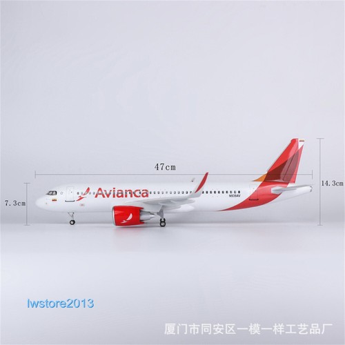 1:80 Colombia Avianca Airlines Passenger Airplane Aircraft Model NO Lights Toys - Picture 11 of 11