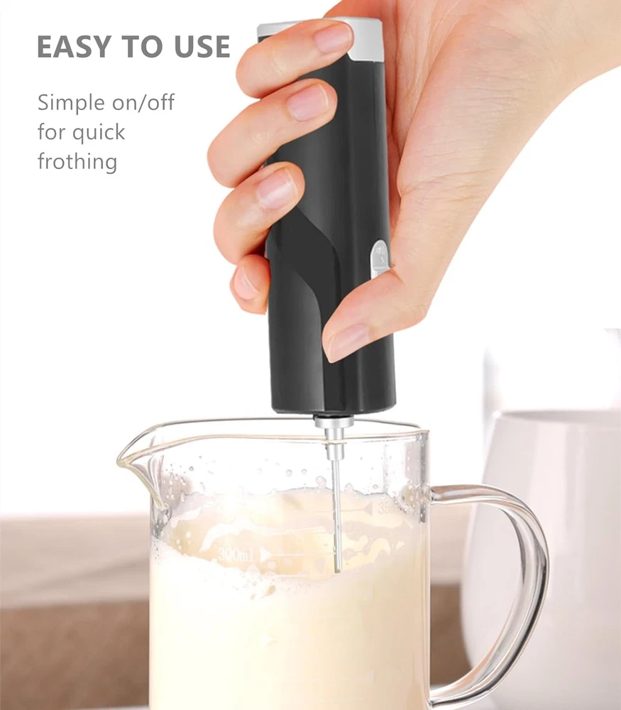 Milk Frother Handheld,  Battery Operated Electric Coffee Frother Wand, Mini Hand