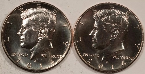 2014-P & D Kennedy medio dólar 50 aniversario conjunto de 2, ¡acabado de muestra de gema! - Imagen 1 de 2