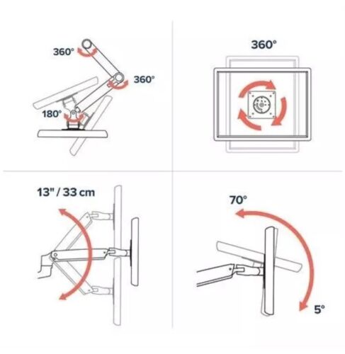 Ergotron LX Wall Mount Monitor Arm up to 34" (Polished Aluminum) 45-243-026 - Picture 4 of 4