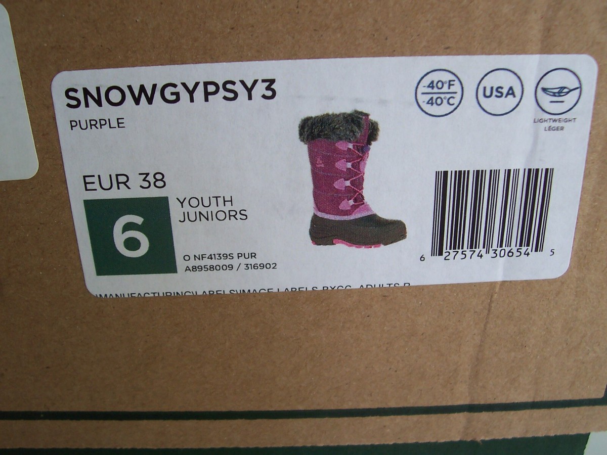 リクエスト Girls Size 6 Kamik Snowgypsy 3 Purple Waterproof Snow Boots EUC | eBay