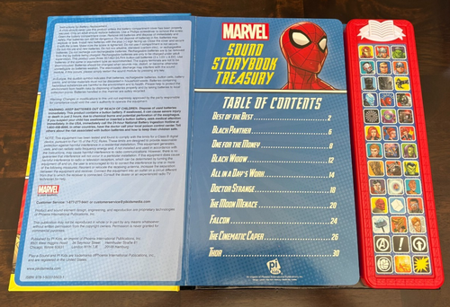 Marvel: Sound Storybook Treasury by Pi Kids: Spiderman, Advengers, Cpt. Amer New - Picture 4 of 4