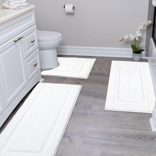 Bathroom Runner Rugs Set of 3 Ultra Soft Bath Mat with U Shaped Toilet Rug Absor - Picture 12 of 12