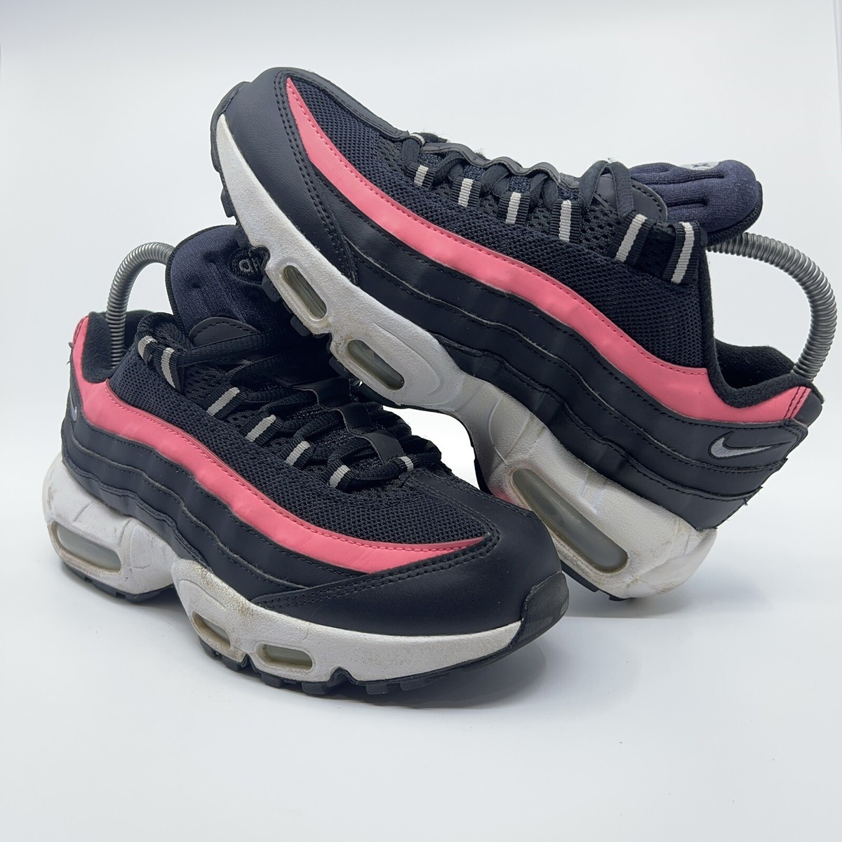 Nike Air Max 95 Recraft Kids Athletic Shoes Black White Size CJ3906-006