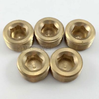 5pcs 3/8''NPT Brass Internal Thread Socket Pipe Plug