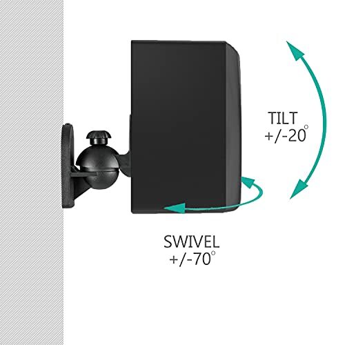 WALI Speaker Wall Mounts, Bookshelf Speaker Wall Assorted Sizes , Colors - Picture 12 of 24
