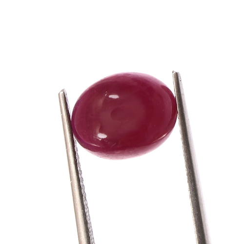 5.80CT 5.5mm Natural Oval Red Ruby Cabochon Loose Gemstone Unheated Untreated - Picture 2 of 5