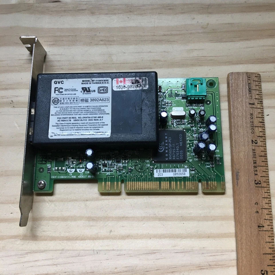 Dell Dimension 4100 8100 969NU GVC SF-1156IV/R9E V.92 56K PCI Modem - Image 3 of 3