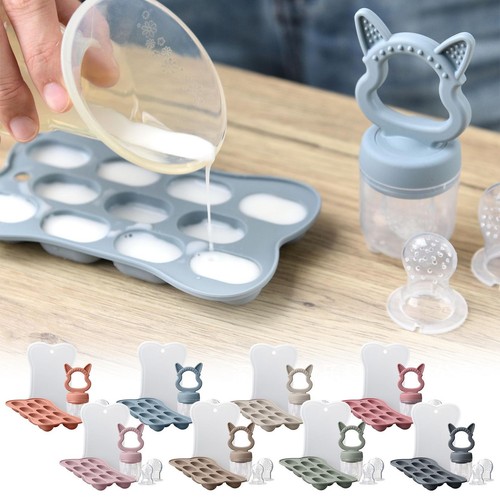 1 Set Baby Fruit Feeder Pacifier Food Feeder With Freezer Tray