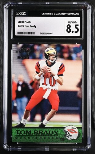 2000 Pacific #403 Tom Brady ROOKIE Card, GOAT, HOF and Limited amount. LOW POP.