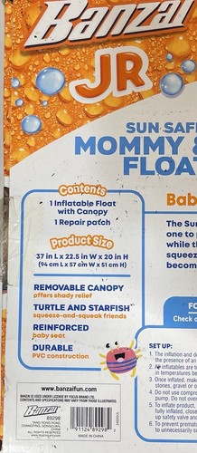 Banzai JR "Sun Safe" Mommy And Me Baby Float NEW- OPEN box - Picture 3 of 3