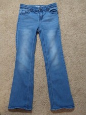 Cat & Jack Women Bootcut Blue Jeans Super Stretch Low Ries Size 12 RN17730