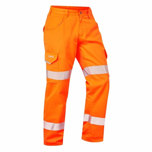 Leo Yelland Hi Vis leichte Arbeitshose Klasse 1 Cargo Combat Trouser 28-48" - Bild 2 von 3