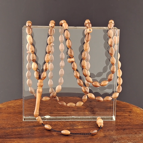 Barley Kuka tree natural 99 beads Islamic prayer beads tesbih Misbaha 201344 - Video 1 of 1