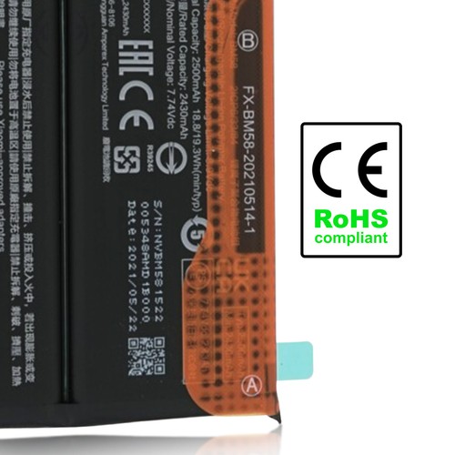 Internal Battery for Xiaomi 11T Pro 2500 mAh Original BM58 - Zdjęcie 4 z 6