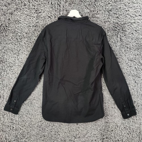 AllSaints Fairwiew Long Sleeve Classic Preppy Button Shirt Black Mens Size XL - Picture 2 of 11