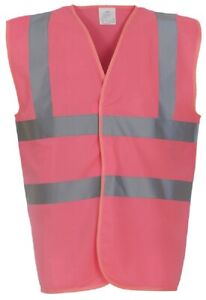 Größe L YOKO HVW100Sicherheitsweste High Visibility lila Farbe