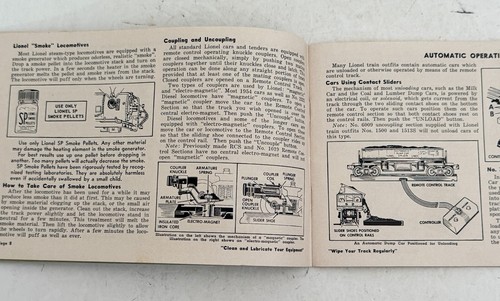 Folleto de tren Lionel 1954 vintage "Cómo operar trenes y accesorios Lionel" - Imagen 4 de 7