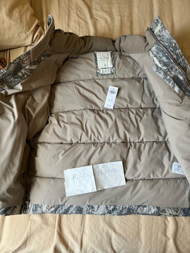 Abercrombie & Fitch Ultra Puffer Jacket Gray Camo Camouflage Coat Military Vtg L - Picture 5 of 11