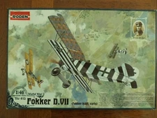 Fokker D.VII (early) WWI German Fighter -- Roden  #Ro 415 -- 1:48 scale NEW