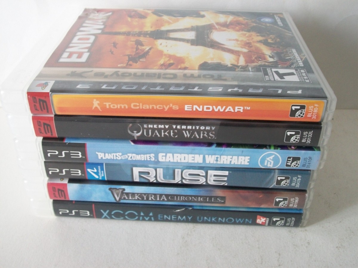 PlayStation 3 PS3 Strategy Games Lot XCOM Valkyria RUSE Zombies