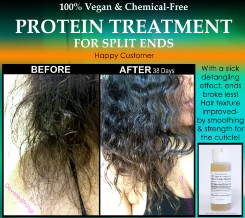 Vegan Hair Protein Treatment Natural Split Ends Repair for Women Hair Thickening - Picture 2 of 6