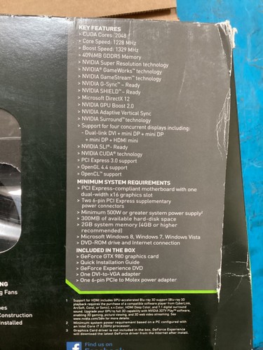 Tarjeta de gráficos PNY Nvidia GeForce GTX 980 OC Edition vcggtx9804xpb-xp-oc - Imagen 3 de 11