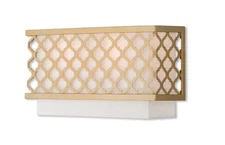 Livex Lighting Arabesque 13-in W 2-Light Soft Gold Transitional Wall Sconce