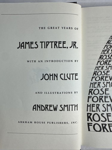 Her Smoke Rose up Forever by James Tiptree Jr. (1990, Hardcover), B208 - Imagen 6 de 8