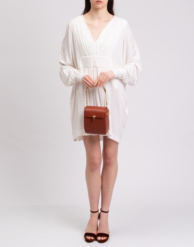 RRP€1054 ALBERTA FERRETTI Mini Kaftan Dress IT40 US4 UK8 S White Made in Italy - Picture 2 of 11