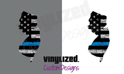 Back Thin Blue Line US Flag State Police LEO Quality Vinyl Sticker Decal TBL - Picture 52 of 78