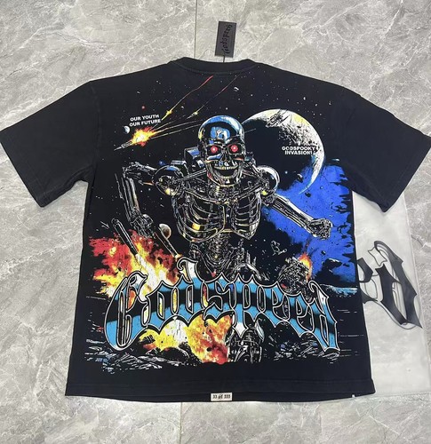 2025 NEW Godspeed Skeleton Space Warrior printing Tee Mens Cotton T-shirt - Picture 3 of 12