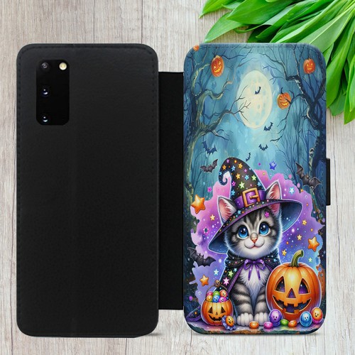 WITCH CAT MAGIC FLIP FOR IPHONE SAMSUNG GOOGLE CUTE GIFT WALLET PHONE CASE COVER - 第 5/36 張圖片