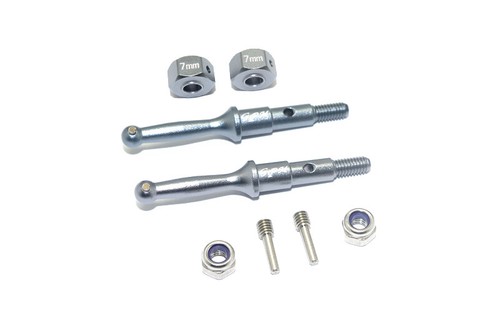 GPM Aluminum Rear Wheel Shaft W. Hex Adapter For TAMIYA 1/8 T3-01 Dancing Rider - Picture 5 of 18
