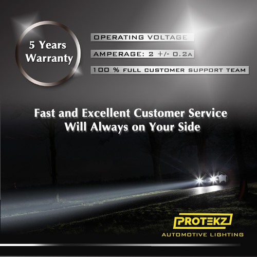 LED Fog Light Kit Protekz H11 6000K 1200W for 2006-2007 Chevrolet MONTE CARLO Bu - Foto 9 di 12