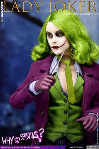 WOLFKING 1/6 WK89025A Lady Joker 12" figura de acción femenina juego de 3 piezas de juguete esculpido con cabeza - Imagen 15 de 23