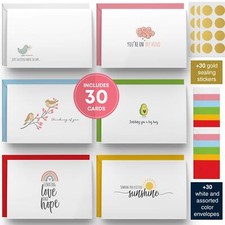 30 Fun Thinking of You Cards with Envelopes Blank Inside Unique Designs