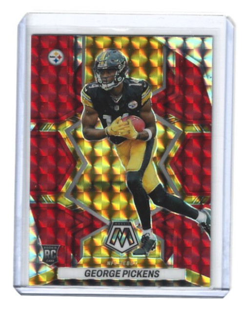 2022 Panini Mosaic #282 George Pickens Red Mosaic Prizm Rookie Steelers RC